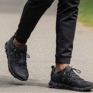 On Running Cloud  Triple Black Waterproof Men's Running Shoes —